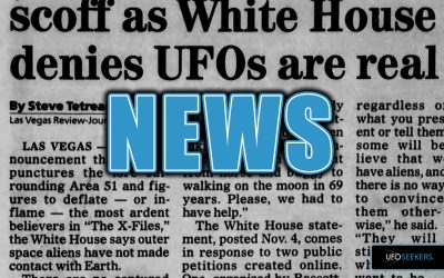 No “Extraterrestrial Presence” Has Contacted Or Engaged The Human Race Says Obama White House